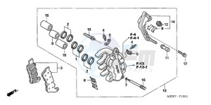 NT700VAA UK - (E / ABS MKH) drawing L. FRONT BRAKE CALIPER