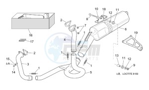 RSV 1000 Tuono drawing Exhaust pipe