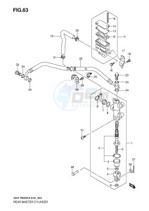 GSX-R600 (E2) drawing REAR MASTER CYLINDER