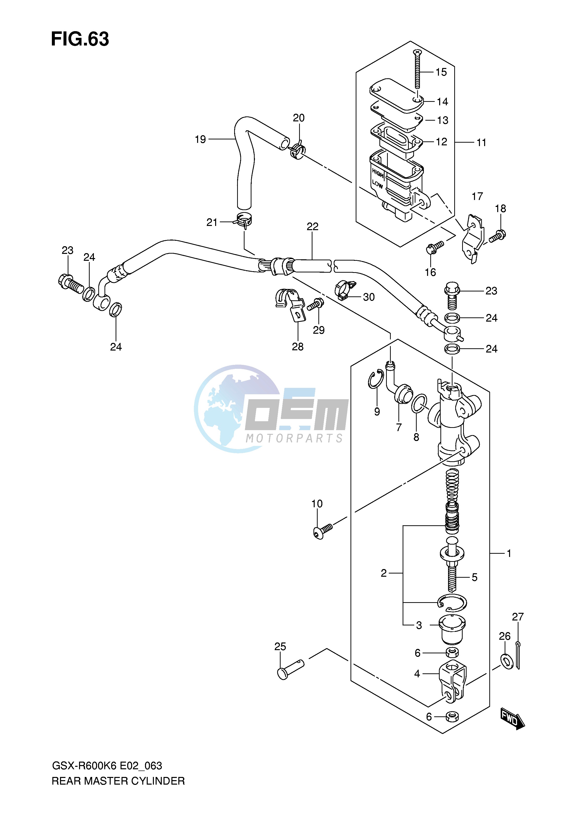 REAR MASTER CYLINDER