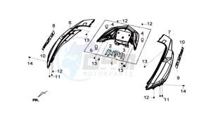 GTS 125I drawing COWLING