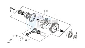 GTS 125I (L8) EU EURO4 drawing CRANKSHAFT