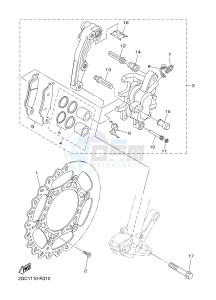 WR450F (2GCC) drawing FRONT BRAKE CALIPER