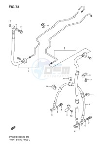 SV650S (E3-E28) drawing FRONT BRAKE HOSE(SV650AK8 SAK8 AK9 SAK9 SAL0)