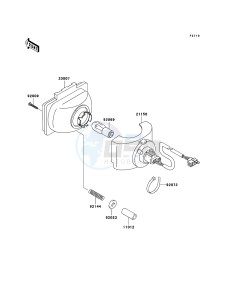 KLF250 KLF250A8F EU GB drawing Headlight(s)