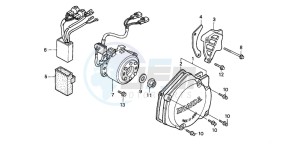 CR125R drawing LEFT CRANKCASE COVER