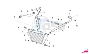 RSV 4 1000 4V drawing Oil cooler