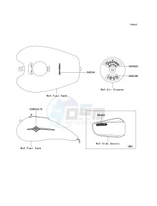 VN 1600 B [VULCAN 1600 MEAN STREAK] (B6F-B8FA) B8F drawing DECALS-- BLACK- --- B8F- --- CN- -