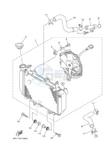 YFZ450R YFZ450RSED YFZ450R SPECIAL EDITION (18PV 18PT) drawing RADIATOR & HOSE