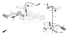 CB600FAC drawing PEDAL