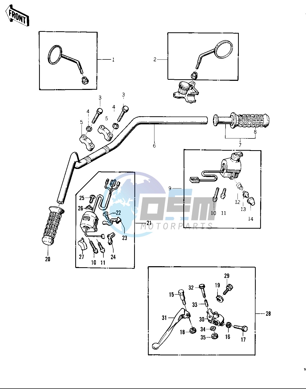 HANDLEBAR -- 74 -75 KZ400_KZ400D- -