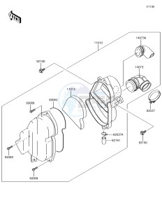 KLX110 KLX110CJF EU drawing Air Cleaner