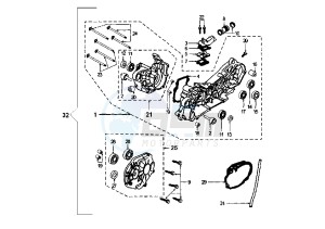 X–FIGHT - 100 cc drawing CRANKCASE