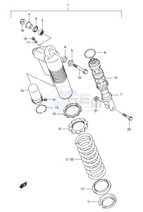 RM250 (E3-E28) drawing REAR SHOCK ABSORBER (MODEL K1 K2 K3)