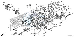 TRX420FA1F TRX420 Europe Direct - (ED) drawing FRONT CRANKCASE COVER (TRX420FA1/ FA2)