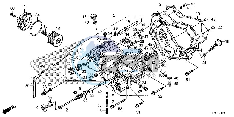 FRONT CRANKCASE COVER (TRX420FA1/ FA2)