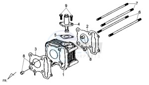 JET 4 50cc drawing CYLINDER / GASKETS