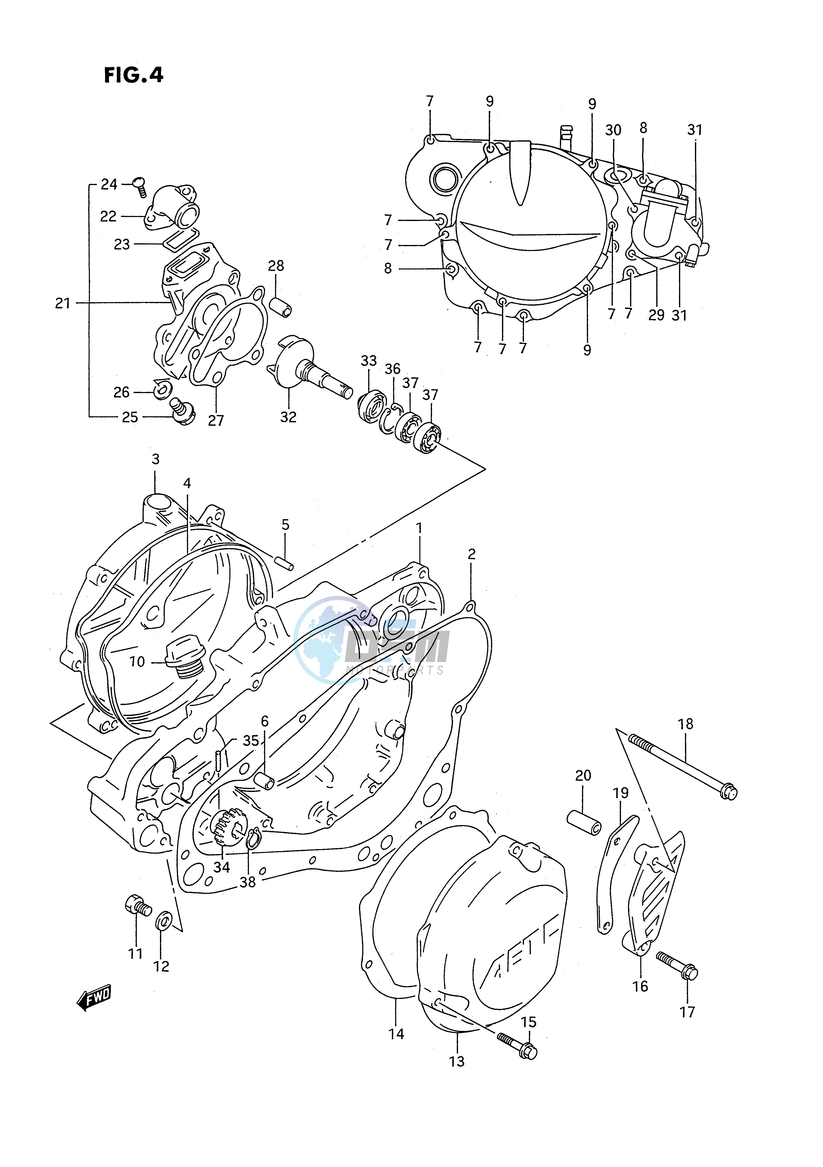 CRANKCASE COVER (MODEL P)