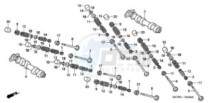 VFR8009 UK - (E / MME) drawing CAMSHAFT/VALVE (FRONT)