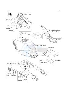 EX250 J [NINJA 250R] (J8F-J9FA) J9FA drawing LABELS