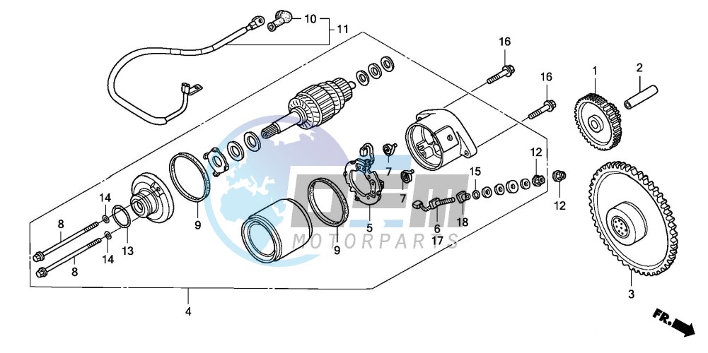 STARTING MOTOR (FES1253-5)(FES1503-5)