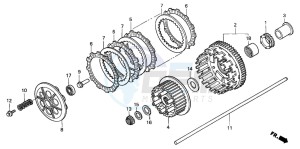 CBR1100XX SUPER BLACKBIRD drawing CLUTCH