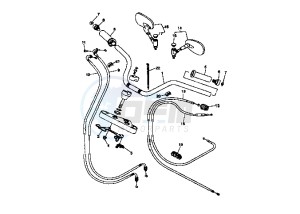 XVS A DRAG STAR CLASSIC 1100 drawing STEERING HANDLE - CABLE