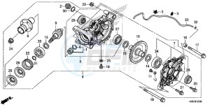 TRX500FM5G TRX500FM Australia - (U) drawing REAR FINAL GEAR