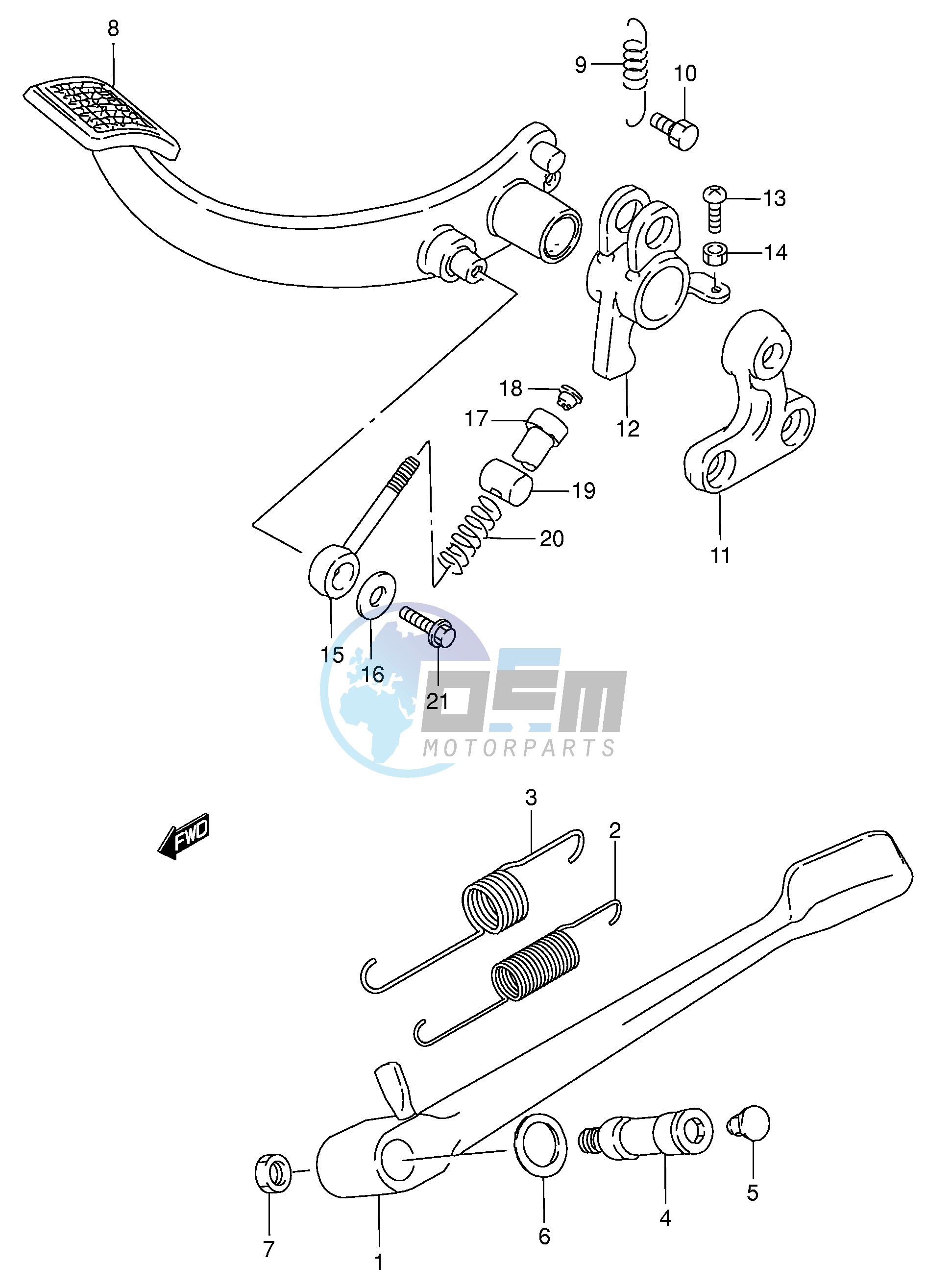 STAND - REAR BRAKE