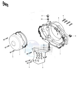 KX 450 drawing ENGINE COVERS -- 74 KX 450- -