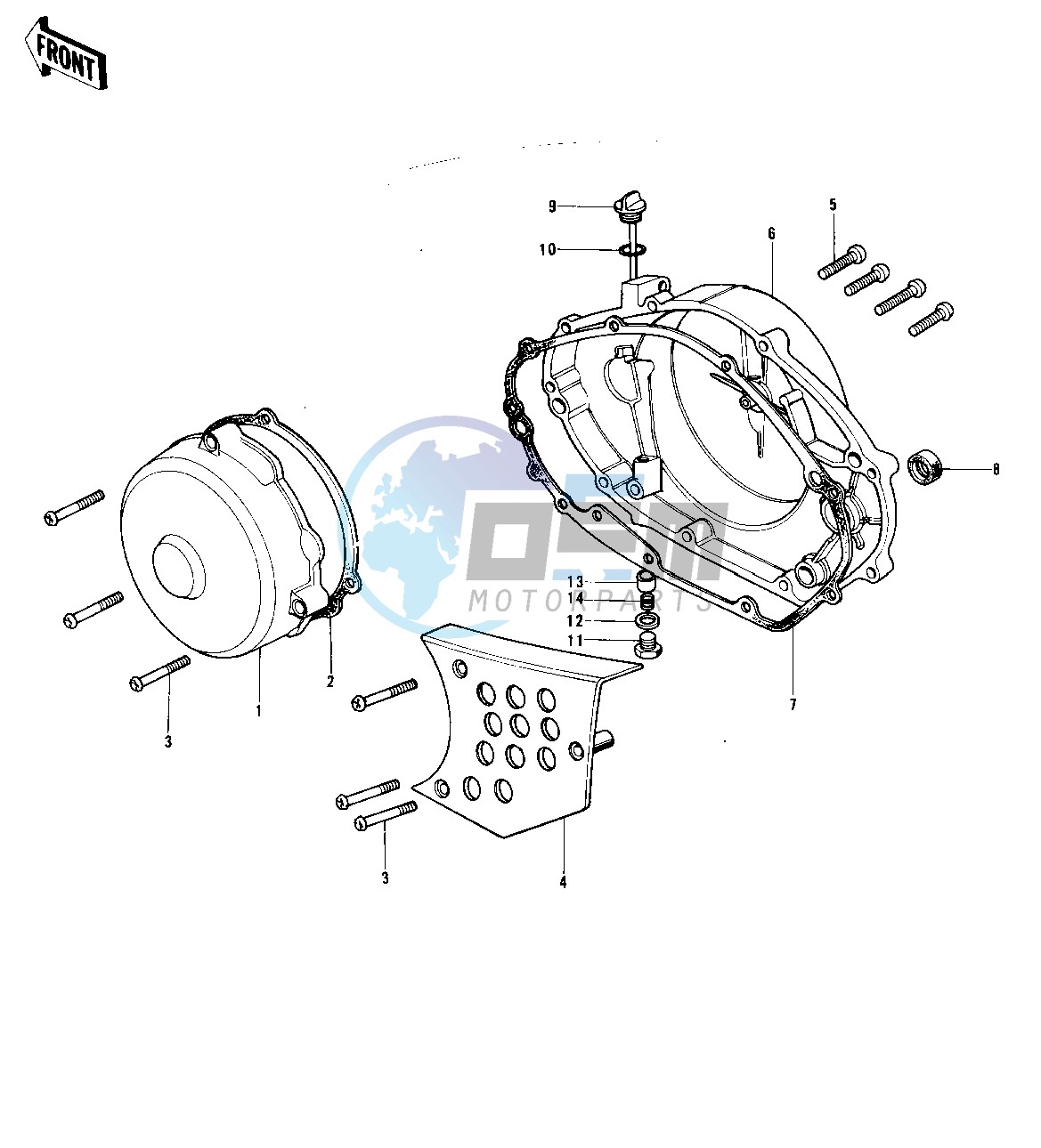 ENGINE COVERS -- 74 KX 450- -