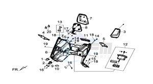 GTS 300i 2012 drawing COWLING INNER FR PLATE