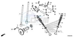 TRX500FA5H TRX500FA ED drawing CAMSHAFT/VALVE