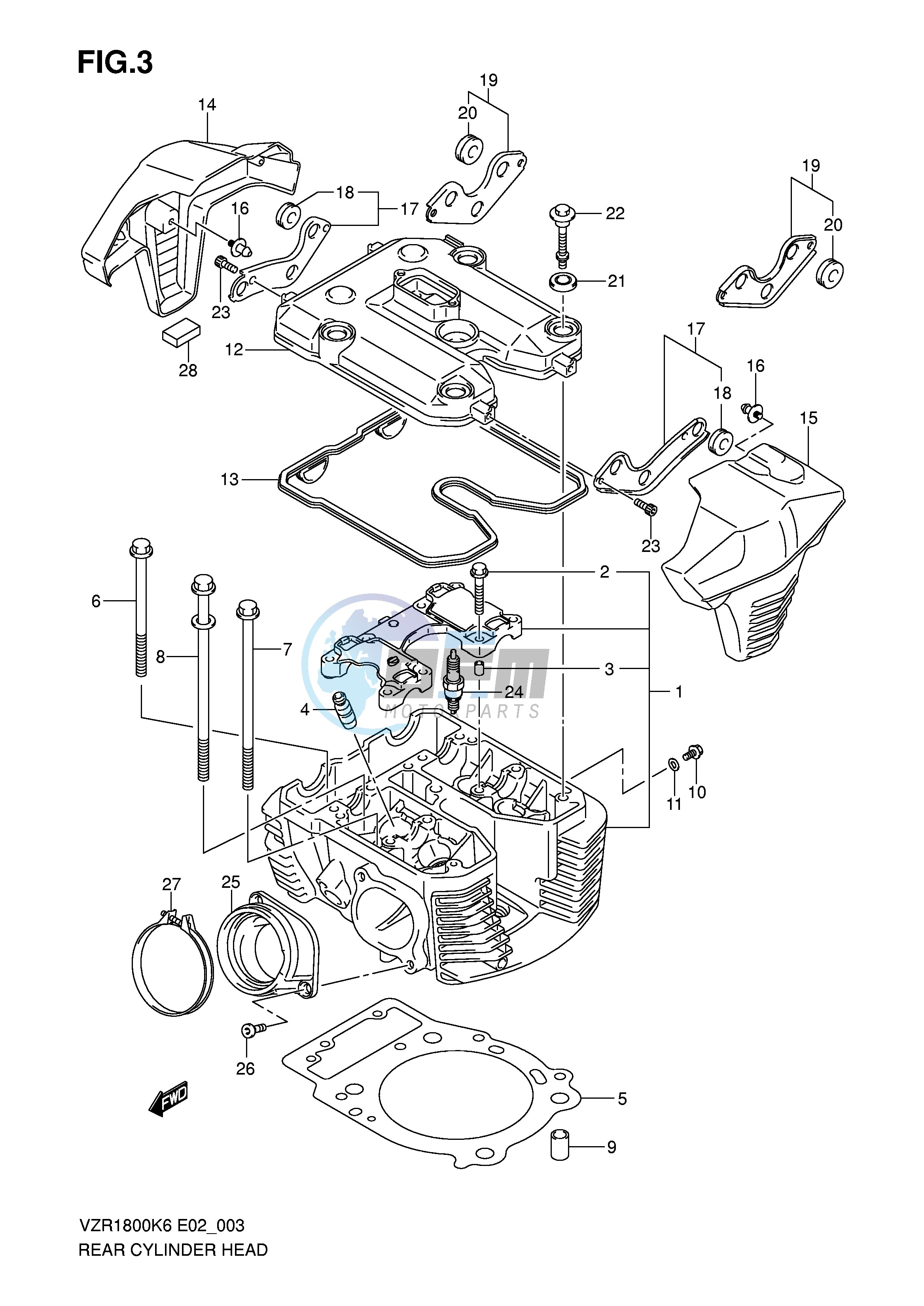 REAR CYLINDER HEAD