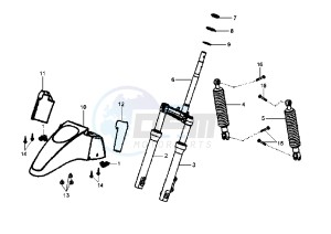 HD EU2 - 200 cc drawing FRONT FORK