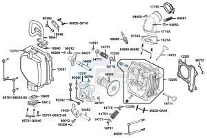 PEOPLE S 50 4T from 05-2009 drawing Cylinder Head Cover  Cylinder