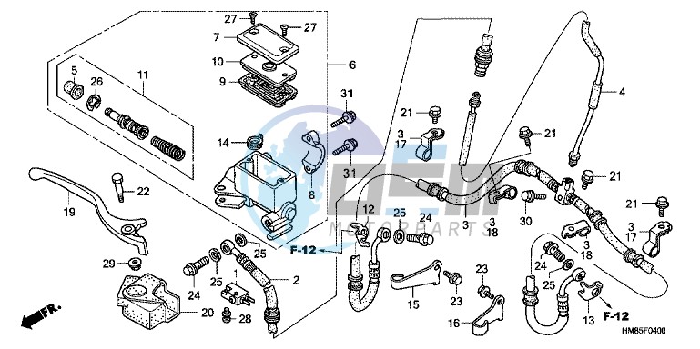 FR. BRAKE MASTER CYLINDER