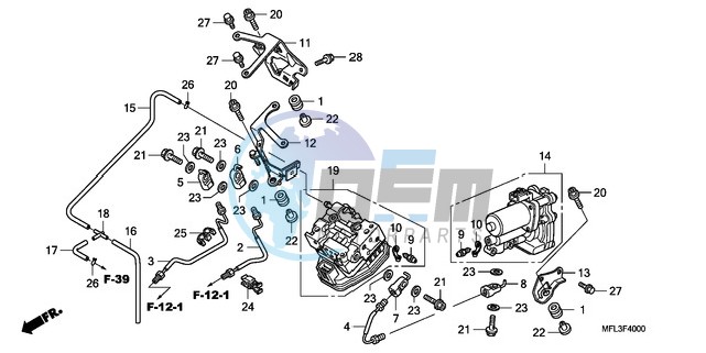 REAR POWER UNIT/REAR VALV E UNIT