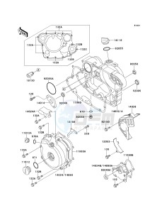 KSF 250 A [MOJAVE 250] (A10-A14) [MOJAVE 250] drawing ENGINE COVER-- S- -