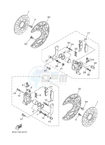 YFM250R RAPTOR 250 (33B7) drawing FRONT BRAKE CALIPER