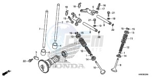 TRX500FM5F TRX500FM Europe Direct - (ED) drawing CAMSHAFT/VALVE