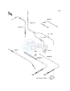 KVF 650 F [BRUTE FORCE 650 4X4I] (F6F-F9F ) F8F drawing CABLES