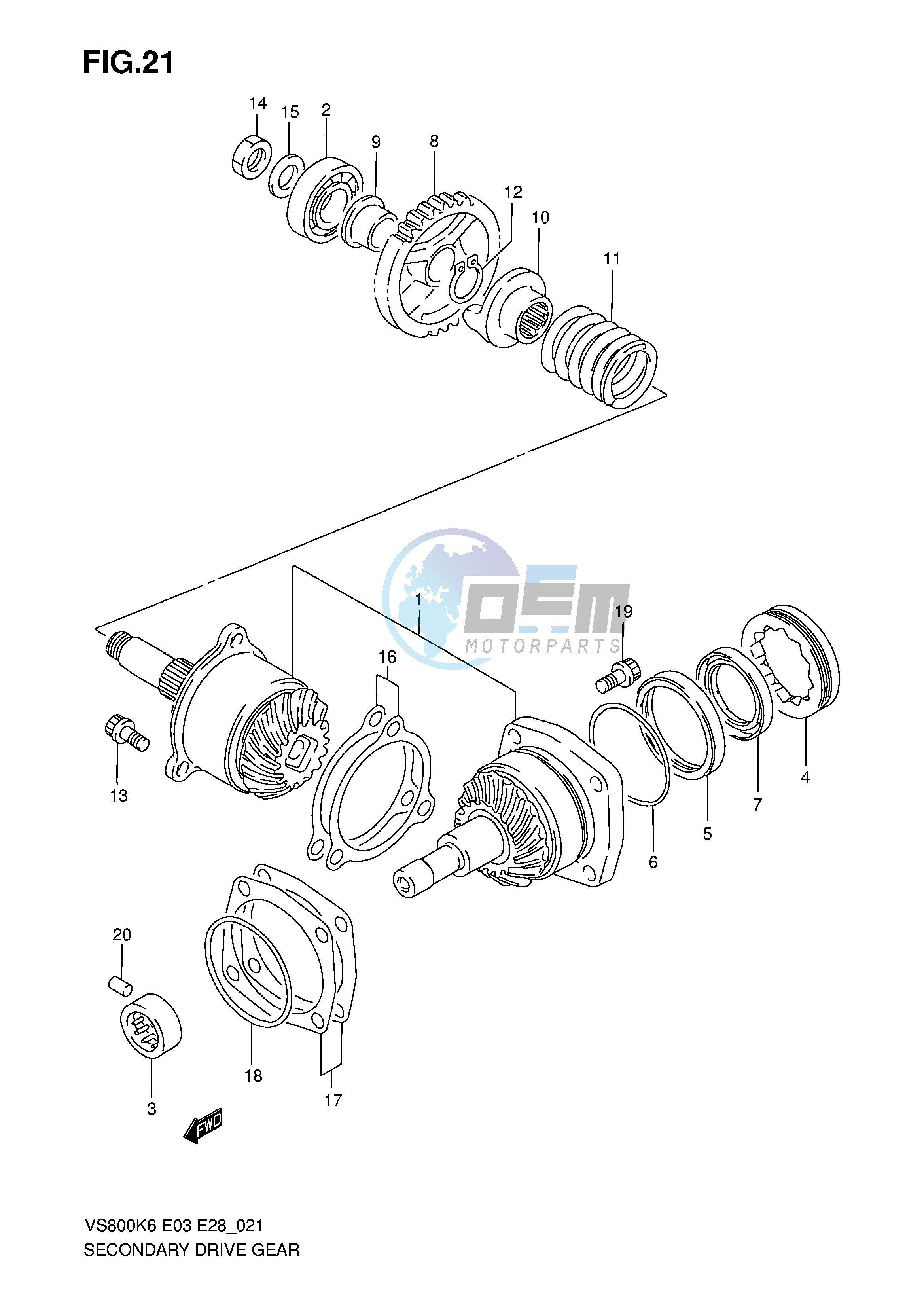 SECONDARY DRIVE GEAR