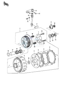 KDX 450 A [KDX450] (A1) [KDX450] drawing CLUTCH