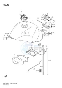 GSX1300R (E3-E28) Hayabusa drawing FUEL TANK (GSX1300RL1 E28)