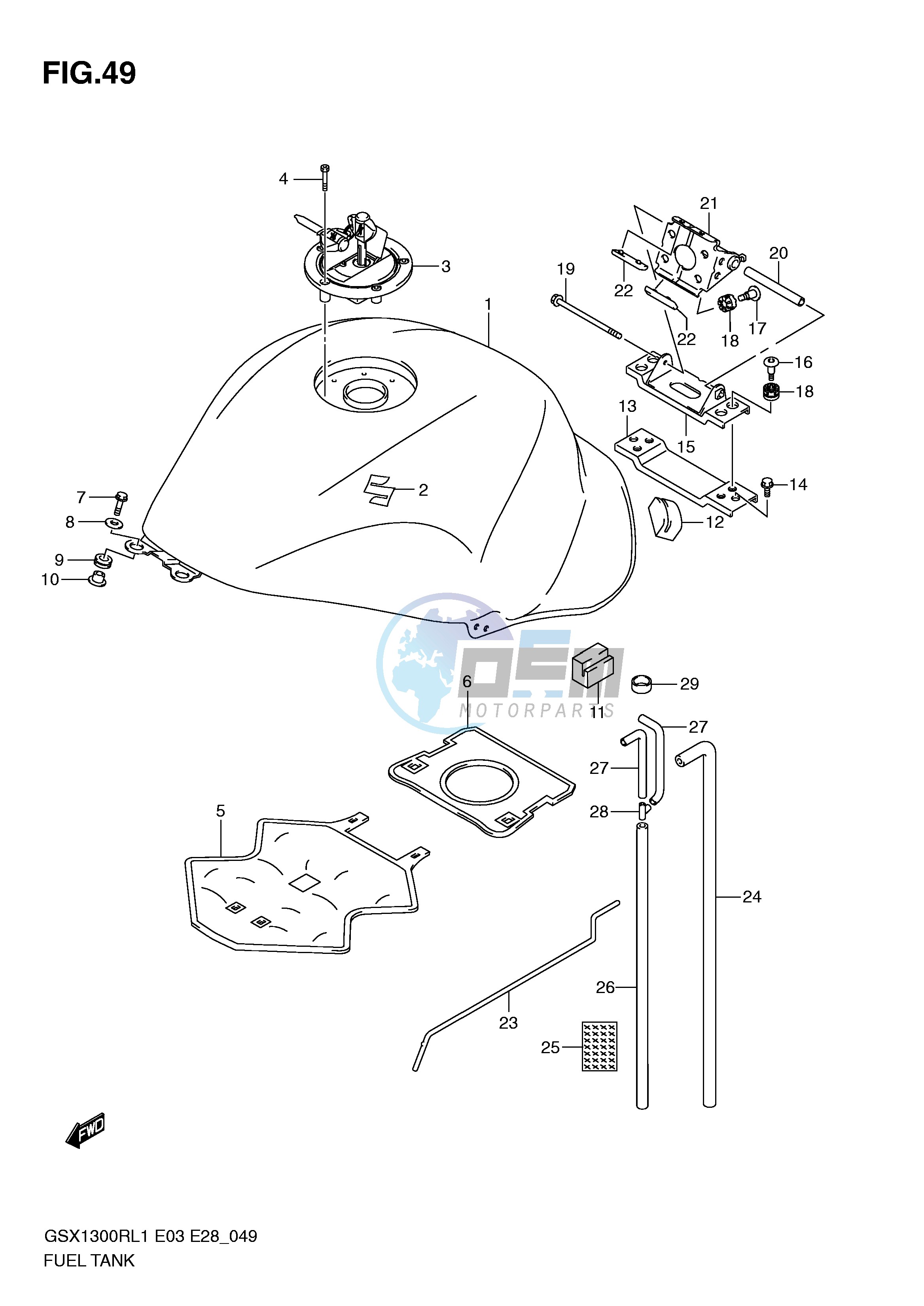 FUEL TANK (GSX1300RL1 E28)