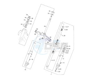 YP R X-MAX 125 drawing FRONT FORK