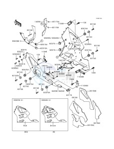 ZX 600 F [NINJA ZX-6R] (F1-F3) [NINJA ZX-6R] drawing COWLING LOWERS -- ZX600-F2- -