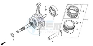 TRX250TE FOURTRAX RECON ES drawing CRANKSHAFT/PISTON