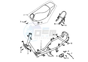 X–FIGHT - 100 cc drawing FRAME-SEAT